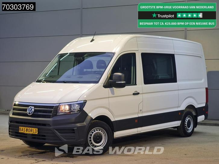 Volkswagen Crafter 102pk Dubbel Cabine L3H3 Trekhaak Navi Ai, Auto's, Bestelauto's, Bedrijf, Te koop, Achteruitrijcamera, Airconditioning