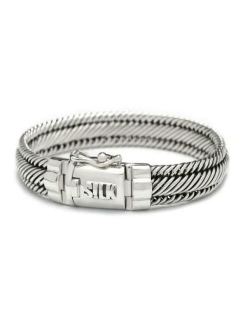 Zilveren Armband Silk, Sieraden, Tassen en Uiterlijk, Armbanden, Zo goed als nieuw, Zilver, Zilver, Ophalen of Verzenden
