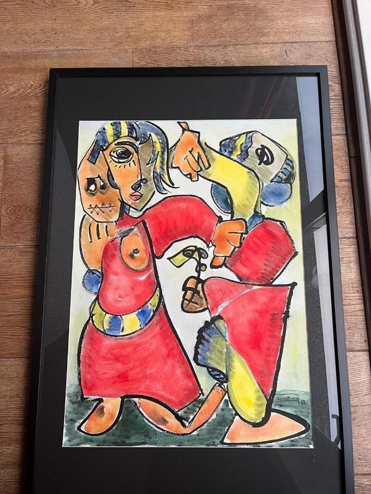 Quintus Jan Telting Schilderij 1988, Antiek en Kunst, Kunst | Schilderijen | Klassiek, Ophalen