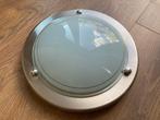 Plafondlamp Zilverkleurig, Huis en Inrichting, Lampen | Plafondlampen, Ophalen of Verzenden, Gebruikt, Glas