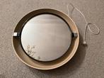 Vintage Allibert Spiegel met Lademeubeltje & Verlichting, Huis en Inrichting, Woonaccessoires | Spiegels, Ophalen, Gebruikt, Rond
