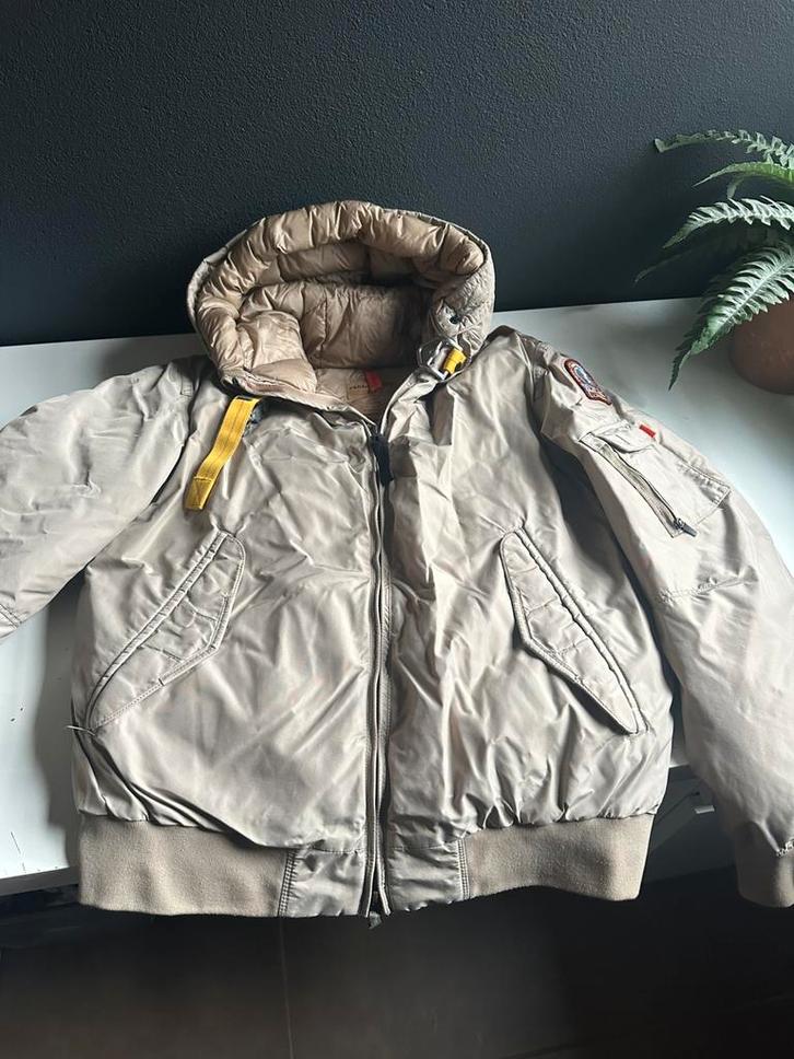 Parajumpers jas heren maat maat L beige bomber met capuchon, Kleding | Heren, Jassen | Winter, Zo goed als nieuw, Maat 52/54 (L)