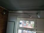 Staande lamp met wit glas, Huis en Inrichting, Lampen | Vloerlampen, Ophalen, Gebruikt, Glas, 150 tot 200 cm