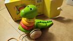 Speelgoed houten Dino op wieltjes merk Pintoy, Ophalen of Verzenden, Nieuw, Overige typen, Met wieltjes