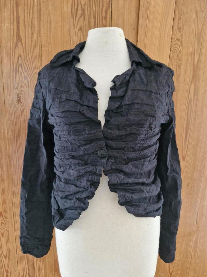 Sarah Pacini zwart kort jasje mt 1 = S zgan, Kleding | Dames, Jasjes, Kostuums en Pakken, Zo goed als nieuw, Jasje, Maat 38/40 (M)