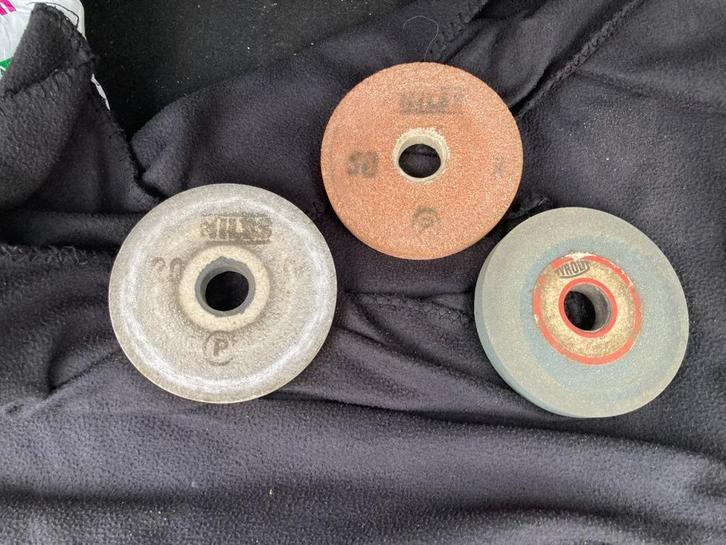 Slijpstenen 3stuks grof fijn en superfijn 150x 20 x gat 31mm, Doe-het-zelf en Verbouw, Gereedschap | Slijpmachines, Zo goed als nieuw