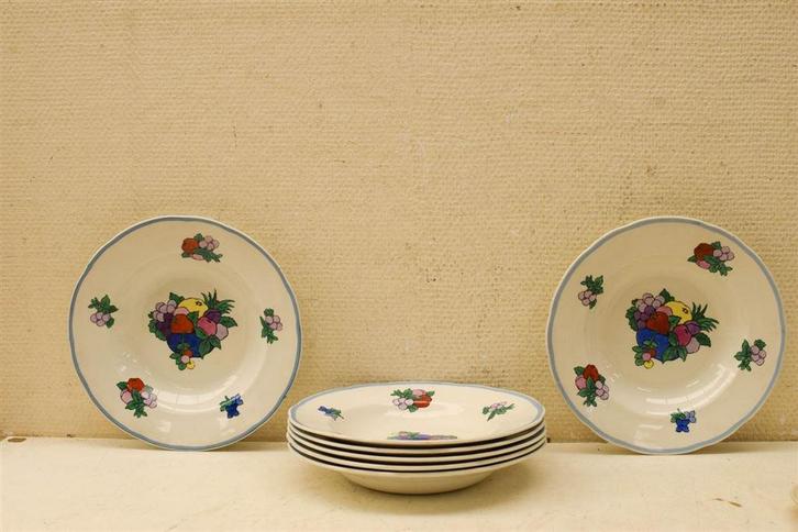 7 stuks Booths Silicon porseleinen diepe borden 48361, Huis en Inrichting, Keuken | Servies, Gebruikt, Ophalen of Verzenden