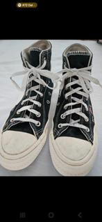Allstars zwart met bloemen, zeer goede staat, mt 36, Zwart, Ophalen of Verzenden, Sneakers of Gympen, Converse All Stars