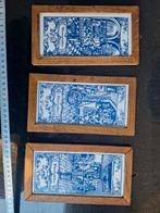 3 Antieke Wandtegels Sphinx Maastricht Ambachtsserie, Ophalen of Verzenden