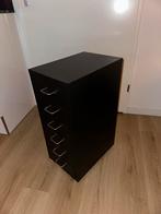 Zwarte ladekast met 6 laden, Huis en Inrichting, Kasten | Ladekasten, Minder dan 50 cm, Gebruikt, 5 laden of meer, 100 tot 150 cm