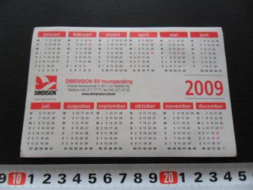 sticker Kalender 2009 Heerlen DIMENSION BV touroperating  beschikbaar voor biedingen