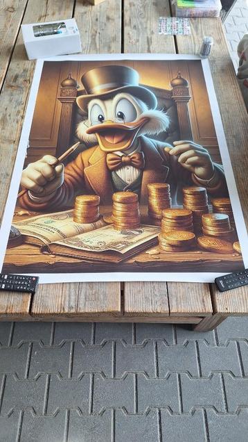 Super mooie Canvas MCDuck Scrooge Mc Duck Dagobert Duck beschikbaar voor biedingen