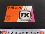 sticker PHILIPS TX  zwart wit portable TV, Ophalen, Zo goed als nieuw