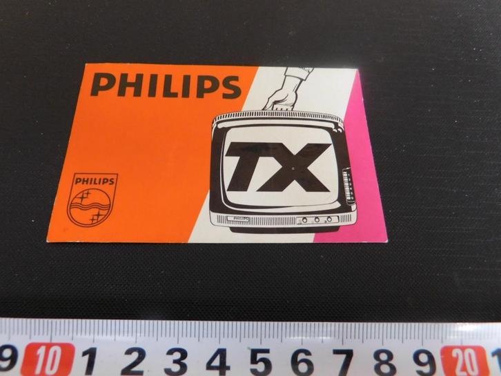 sticker PHILIPS TX  zwart wit portable TV, Verzamelen, Stickers, Zo goed als nieuw, Ophalen