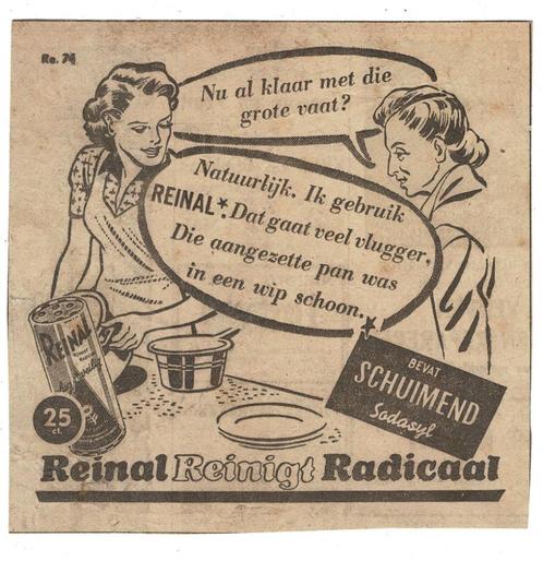2x REINAL Reinigt Radicaal 25 cent  Haas & Van Brero A'Doorn, Verzamelen, Merken en Reclamevoorwerpen, Gebruikt, Overige typen