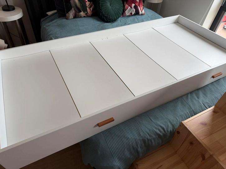 Bedlade voor onder een 1 pers bed, Huis en Inrichting, Slaapkamer | Bedden, Zo goed als nieuw, Eenpersoons, 90 cm, 200 cm, Hout