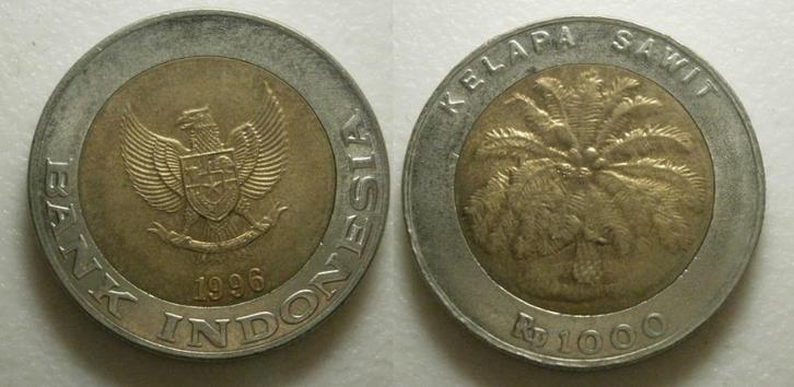 PD31273 Indonesië 1000 Rupiah 1996, Postzegels en Munten, Munten | Azië, Losse munt, Zuidoost-Azië, Ophalen of Verzenden