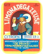 Oud limonade etiket Haps(2), porto koper!, Ophalen of Verzenden, Gebruikt, Overige typen