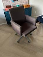 Bruine Bureaustoel - Gebruikt, Huis en Inrichting, Gebruikt, Bruin, Ophalen of Verzenden, Bureaustoel