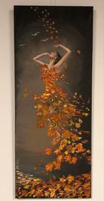 Najaarswals - Olieverf op doek 40x100, Ophalen