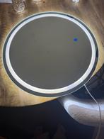 Ronde spiegel met LED verlichting, Huis en Inrichting, Woonaccessoires | Spiegels, Ophalen, Gebruikt, Rond, Minder dan 100 cm