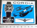sticker cordia swiss logo horlogus horloges, Verzamelen, Verzenden, Zo goed als nieuw, Merk