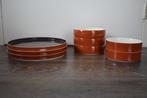 Arzberg Chromatics Goldbraun 3x bord borden 5x schaaltje, Ophalen of Verzenden