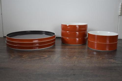 Arzberg Chromatics Goldbraun 3x bord borden 5x schaaltje, Antiek en Kunst, Antiek | Servies los, Ophalen of Verzenden