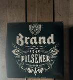 Metalen Brand bier bord, Verzamelen, Ophalen, Zo goed als nieuw, Reclamebord, Plaat of Schild, Brand