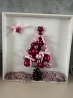 Wit dienblad, roze kerstboom met verlichting, Diversen, Ophalen, Nieuw