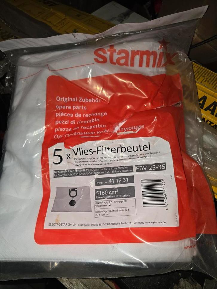 Starmix Stofzuigerzakken FBV 25-35 (5 stuks), Doe-het-zelf en Verbouw, Gereedschap | Machine-onderdelen en Toebehoren, Ophalen of Verzenden