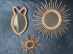 Diverse spiegels met bamboe rand., Huis en Inrichting, Woonaccessoires | Spiegels, Ophalen of Verzenden, Rechthoekig, Minder dan 50 cm