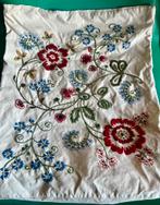 Vintage IKEA kussenhoes sloop bloem geborduurd Alvine Flora, Ophalen of Verzenden, Gebruikt, Overige kleuren, Rechthoekig