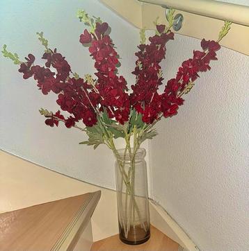 Kunstbloemen Delphinium 8 stuks 85cm Vaas niet !!! beschikbaar voor biedingen