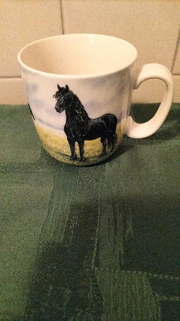 Wiebe van der zee , grote beker Friese Paarden, Huis en Inrichting, Keuken | Servies, Nieuw, Kop(pen) en/of Schotel(s), Overige stijlen