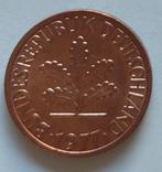 Duitsland 1977 F munt,  1 pfennig, volgnr 82, Postzegels en Munten, Munten | Europa | Niet-Euromunten, Ophalen of Verzenden, Duitsland