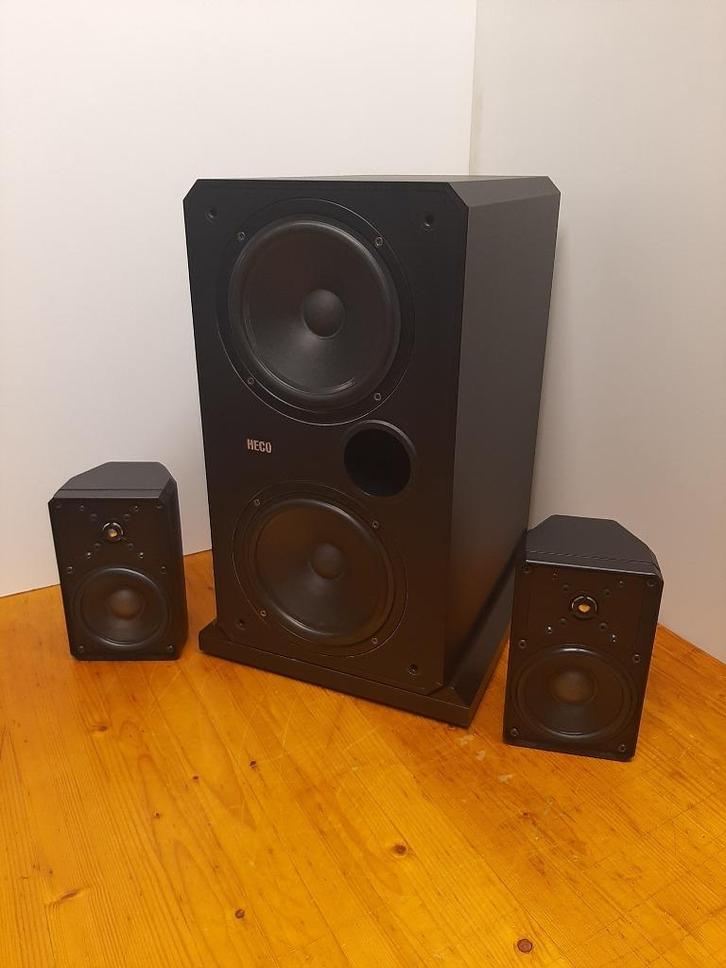 Heco SM/MM II Satelliet speaker-set, Audio, Tv en Foto, Luidsprekers, Zo goed als nieuw, Front, Rear of Stereo speakers, 120 watt of meer