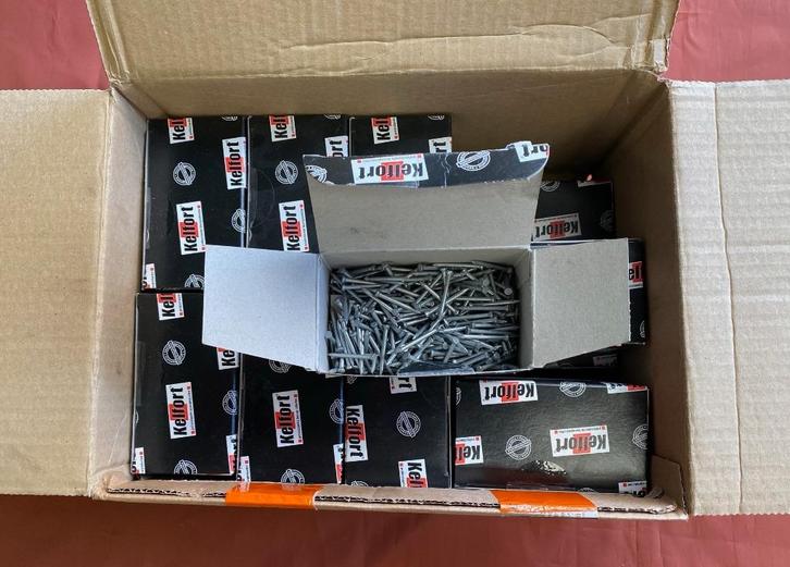 17 doosjes kelfort 250st.stalen nagels verzinkt 2,5 x 30 mm, Hobby en Vrije tijd, Knutselen, Nieuw, Knutselwerk, Ophalen