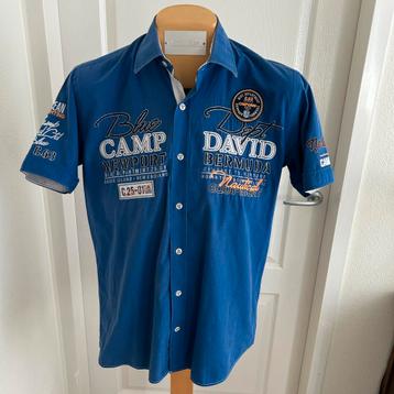 NIEUW Prachtig Camp David hemd korte mouw M blauw SPOTPRIJS! beschikbaar voor biedingen