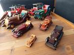 Set van 9 vintage houten auto's, Antiek en Kunst, Antiek | Speelgoed, Ophalen