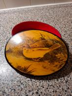 Ovaal sieradendoosje met vogel afbeelding, Ophalen of Verzenden