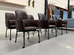 6 Nieuw Leolux Gyon hoog eetkamerstoelen Noli leer Wielen, Huis en Inrichting, Stoelen, Leolux, Overige kleuren, Nieuw, Ophalen of Verzenden