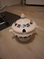 Boerenbont Soepterrine met Deksel, Huis en Inrichting, Ophalen, Gebruikt, Overige typen, Aardewerk