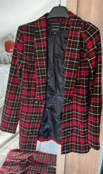 Rood geblokte set van Nikkie, Kleding | Dames, Kostuum of Pak, Ophalen of Verzenden, Zo goed als nieuw, Maat 36 (S)
