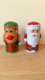 Setje Leuke Kerstblikken - kerstman en Rudolf : Set van 2, Ophalen of Verzenden, Zo goed als nieuw