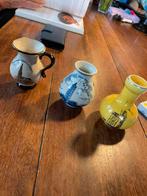 3x vaasje melkkannetje vintage aardewek, Ophalen of Verzenden