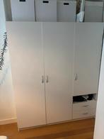 Kledingkast Leen Bakker Varia 3-deurs wit, Ophalen, Gebruikt, 50 tot 75 cm, 200 cm of meer