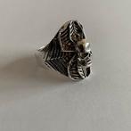 Zilveren ring spin/doodskop 925/000, 20 of groter, Ophalen of Verzenden, Zo goed als nieuw, Dame of Heer
