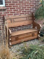 Brocante bank / klepbank - hout - eiken, Ophalen