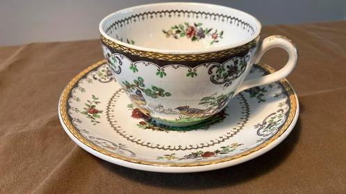 (4x) Copeland Spode Chelsea kop en schotel rond 1911, Antiek en Kunst, Antiek | Servies los, Ophalen of Verzenden